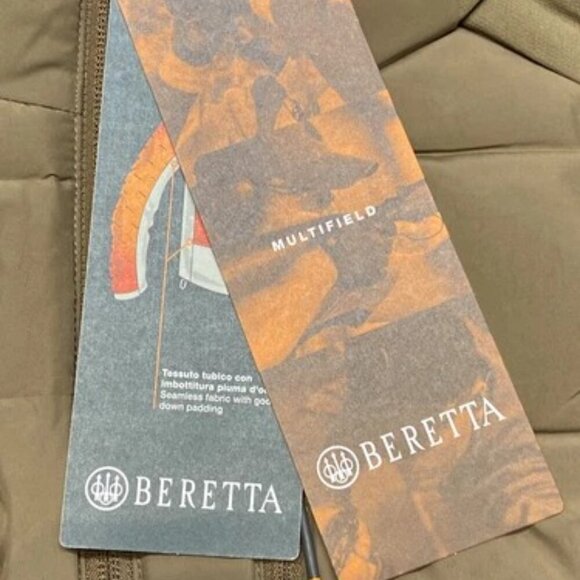 NEW BERETTA Mens Jacket Otter Brown Size M Tarandus Insulated Hooded Full Zip - Picture 7 of 12